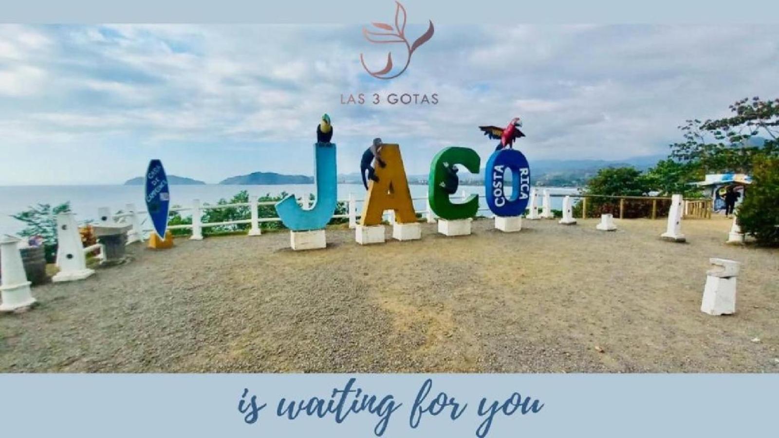 Apartamento De Lujo Las 3 Gotas Jaco, Frente Al Mar Con Vista A La Playa Екстериор снимка